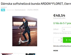 Dámska softshellová bunda ARDON®FLORET, čierna (tyrkysové zi - 4