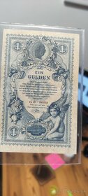 Bankovky Rakúsko-Uhorsko 1 Gulden 1866 a 1888 2+ - 4