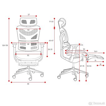 Čierne ergonomické kreslo Diablo V-MASTER Stolička - 4