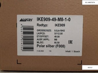 Mercedes A, B, C, GLC, GLA, GLK, alu disky R19 1237 - 4