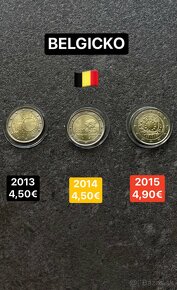 Euromince - pamätné dvojeurové mince Belgicko - 4