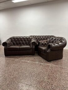 CHESTERFIELD ŠTÝL,KOŽENÁ 3+2+1 - 4