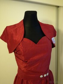 Šaty červené - nové, veľ.40 - zníž. cena - 4