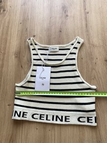 celine top S,M Béžový čierny pruzkovany - 4