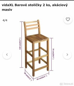 Barové stoličky 2 ks - 4