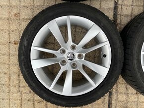 5x112 R17 original Škoda Octavia 3 TRIUS + letné pneu 6mm - 4