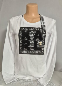 Karl Lagerfeld dámske čierne tričko - 4