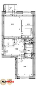 Nový 2-izbový byt (B18-66m²) s balkónom v blízkosti centra m - 4