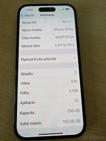 Predam  i Phone 14PRO čierny -ako nový - 4