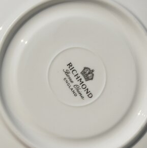 Starožitný porcelánový dvojset - Červená a žltá ruža - 4