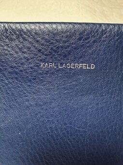 Tmavomodrý kožený ruksak zn. Karl Lagerfeld originál - 4