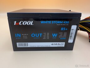 Predám použitý zdroj do počítača 1stCool WHITE STORM 450 W - 4