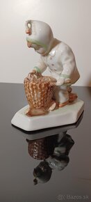 Nadherná zberateľská porcelánová soška Zsolnay bez poškodeni - 4