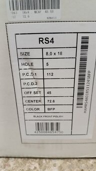 R18 5x112 mm ALU disky čierno-leštené MAM - 4