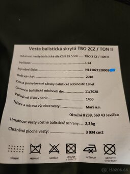 balistická neprůstřelná vesta policie balistické taktická - 4