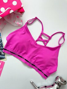 Victoria’s Secret PINK ružova športova podprsenka M - 4
