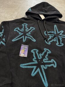 Unknown London Rhinestones Dagger Hoodie - Black/Blue - 4