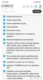 Detské smart hodinky Carneo GUARDKID+ 4G Platinum - čierne - 4