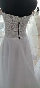 Predám nádherné úplne nové svadobné šaty - 4