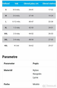 Neoprénové plavky pre deti XXL, 2-3 roky - 4