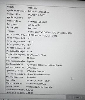 Predám notebook HP EliteBook 840 G6 - 4