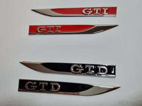 Napis znak logo GTD GTI napis na blatníky - 4