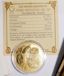 Zlatá minca 2007 - 100 euro, Linke Wienzeile - 4