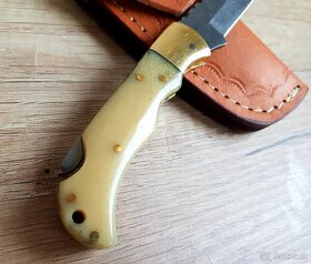 kapesní Damaškový nôž CAMEL 16,5 cm ručně vyrobeno - 4