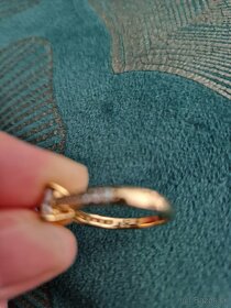 Swarovski pozlateny prsten zlte zlato 52 - 4