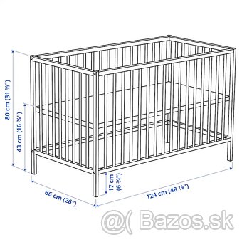 Detská postieľka s matracom - 4