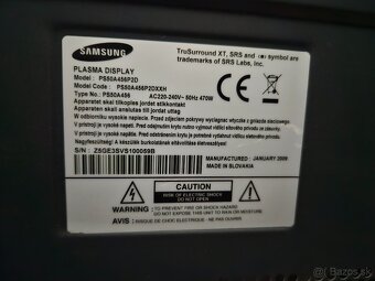 Predám kvalitný plasma TV 50" Samsung PS50A456P2D - 4