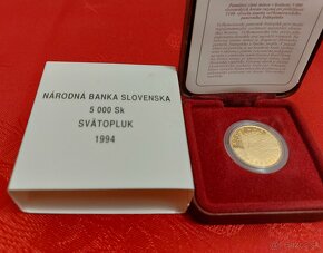 Zlatá pamätná minca 5000Sk 1994 - Svätopluk - 1100. výročie - 4