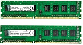 Pamäte DIMM DDR3 2x4GB kit Patriot a Kingston  pre PC - 4