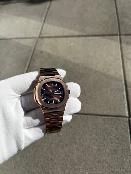 Seiko mod Nautilus Rose gold Cofee - 4