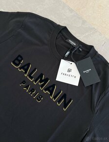 Balmain pánske tričko čierno zlaté - 4