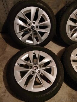 4ks alu disky orig. Škoda 5x112 R17 zanovne 205/55 R17 8mm - 4