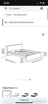 Manželská posteľ IKEA - 4