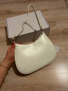 Prada Cleo Small kabelka biela + biely box (PR10) - 4