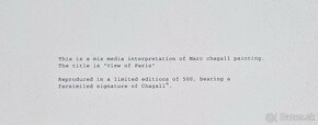 MARC CHAGALL - View of Paris (Nezarámované) Litogr. tlač - 4