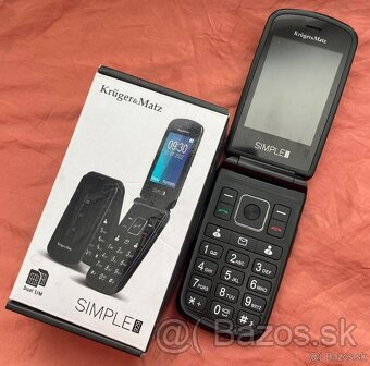 ☆☆☆ Predám mobilný telefón Simple na 2 SIM - flip - Black - 4