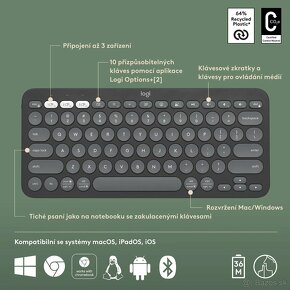 Logitech Pebble Keyboard 2 K380s, Graphite – US INTL - 4