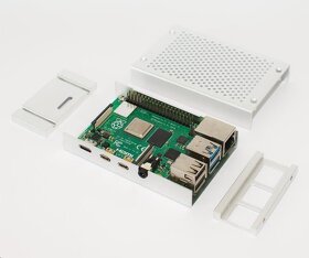 Hliníková krabička pre Raspberry Pi 4B, strieborná - 4