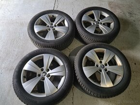 Predam Original elektrony Skoda 5x112 R17 a zimne pneu - 4