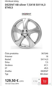 ALUDISKY DEZENT.7,5x18/5x114,3/ZANOVNE - 4