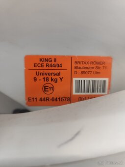 Autosedačka Britax Römer King II (9-18kg) - 4