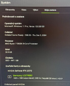 Herný PC , Nvidia rtx 2070 , AMD Ryzen 7 5800x 8core - 4