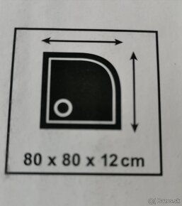 Sprchová vanička +sifón 80x80 +prislusenstvo - 4