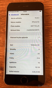 Predám iPhone 6s, 16GB, strieborný - 4