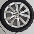 Škoda Octavia Alu disky 5x112 R17 a zimné pneumaitky Fulda - 4