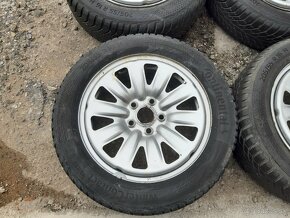 Plechove disky 5x112r16 +zimne pneu 205/55r16 - 4